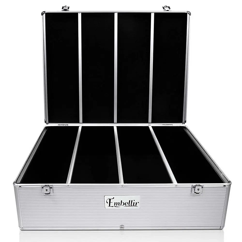 Mobile DJ CD case open showing 500 numbered double-sleeve inserts for organized music library