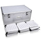 Aluminium CD & DVD Storage Case – Holds 500 Discs with Locks & Index Tabs