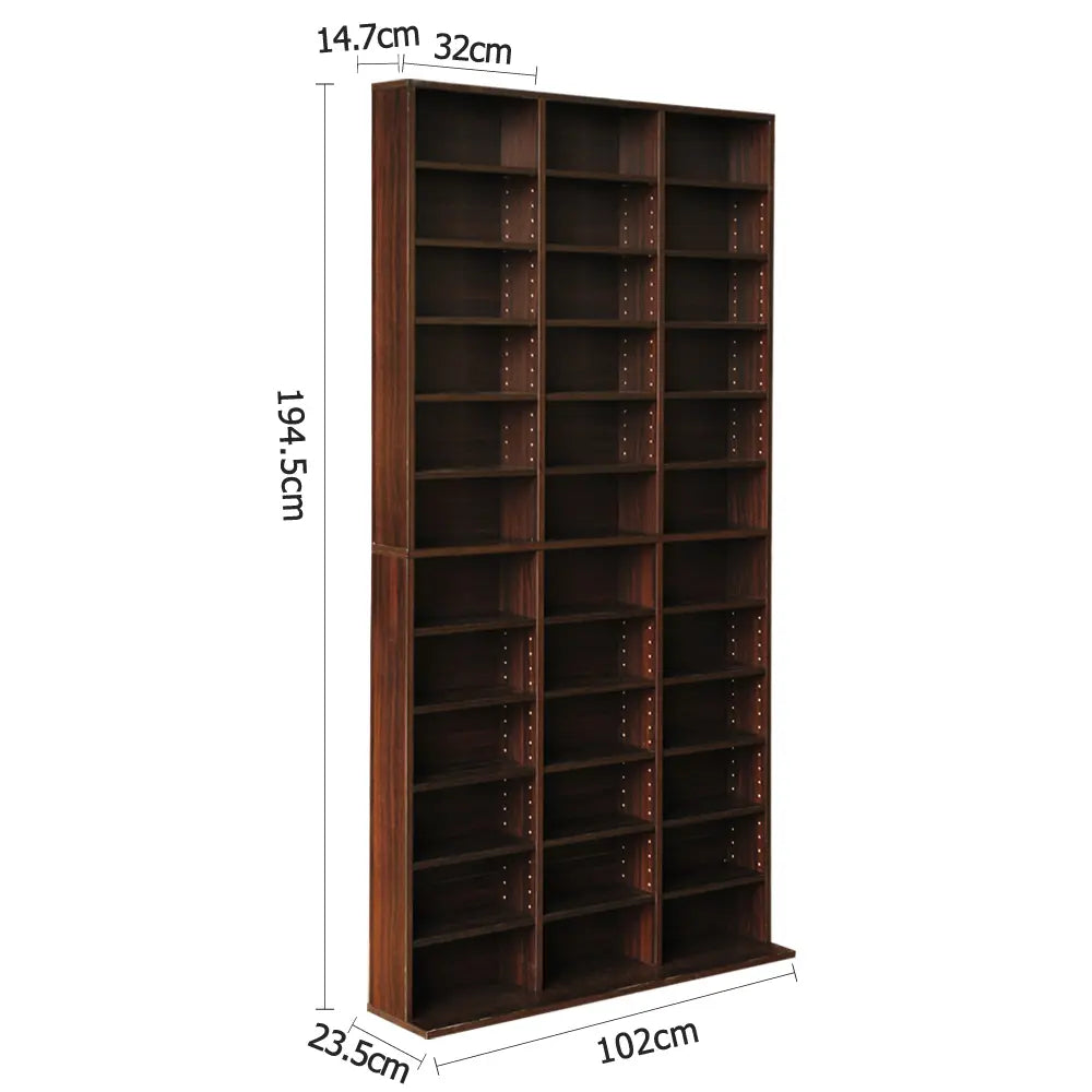 XXL Brown Adjustable Shelf 1000+ Capacity - Vinyl, Games, Book Storage