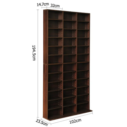XXL Brown Adjustable Shelf 1000+ Capacity - Vinyl, Games, Book Storage