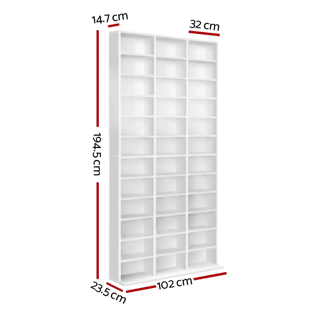 XXL White Adjustable Shelf 1000+ Capacity - Vinyl, Games, Collectibles Storage