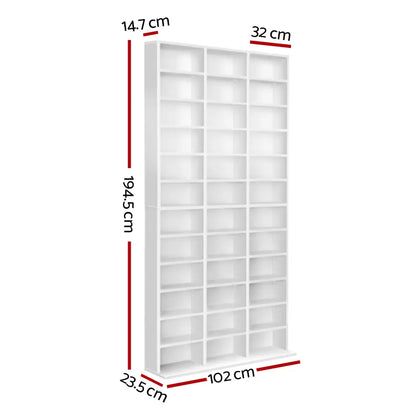 XXL White Adjustable Shelf 1000+ Capacity - Vinyl, Games, Collectibles Storage
