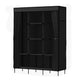 Artiss Portable Clothes Wardrobe – Large Fabric Closet with Hanging Rods & Shelf (Black)