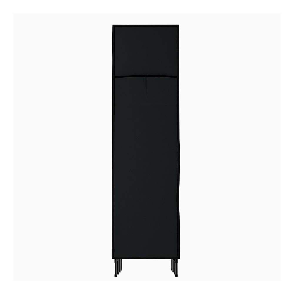 Artiss Portable Clothes Wardrobe – Large Fabric Closet with Hanging Rods & Shelf (Black)