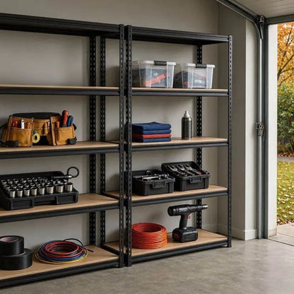 Complete Garage Storage Kit - 2x Heavy Duty Shelving Units with 2000kg Capacity