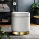 Velvet Storage Ottoman Footstool Grey - Hidden Storage Seat for Small Spaces Australia