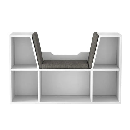 Buy Kids Bookshelf with Storage Seat - Reading Nook & Toy Organiser