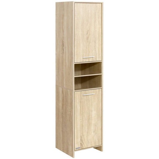 Artiss 185cm Tall Bathroom Cabinet – Wooden Storage Cupboard with 8 Tiers, Oak Finish
