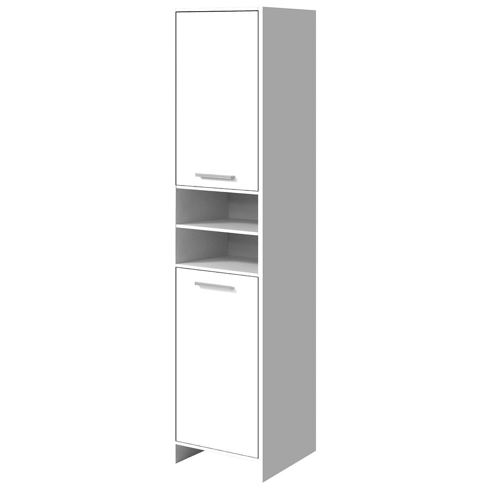 8-tier white bathroom cupboard ideal for small spaces
