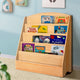 Keezi 5-Tier Kids Bookshelf – White Bookcase Display & Magazine Rack