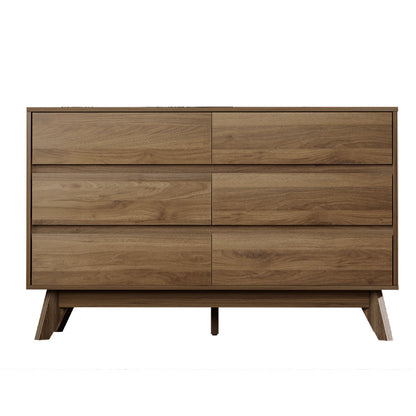 XAVI 6-Drawer Chest | Stylish Walnut Storage Solution | Modern Design + Ultimate Organisation