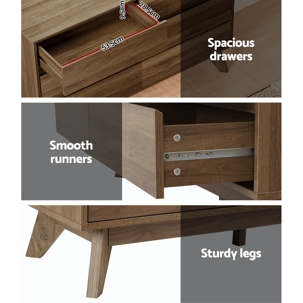 XAVI 6-Drawer Chest | Stylish Walnut Storage Solution | Modern Design + Ultimate Organisation