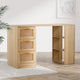 120cm Rattan Computer Desk – 3 Drawers & Shelves | Oak Home Office & Study Table