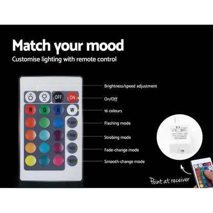 LED bedside table remote control with 16 colour options and flash modes