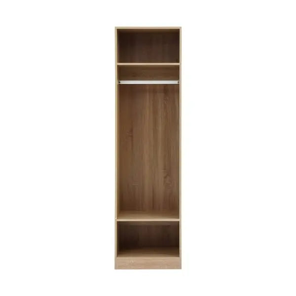 Close-up of pine melamine finish on Artiss wardrobe E1 board wipe-clean surface bedroom furniture