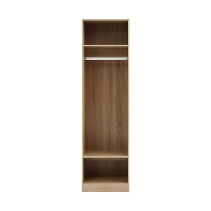 Close-up of pine melamine finish on Artiss wardrobe E1 board wipe-clean surface bedroom furniture