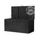Gardeon 830L Outdoor Storage Box – Lockable Weatherproof Bench for Backyard, Shed or Garage (All Black)