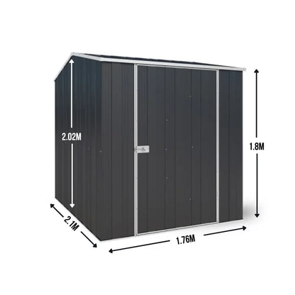 YardStore G56-S shed dimensions diagram - 1.76m width, 2.1m depth, 2.02m gable height