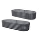 2x Oval Raised Garden Beds 160X80X42cm