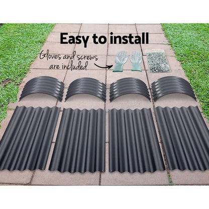 2x Oval Raised Garden Beds 160X80X42cm