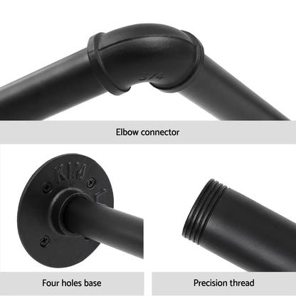 Wall mounted clothing rack with included hardware and assembly instructions