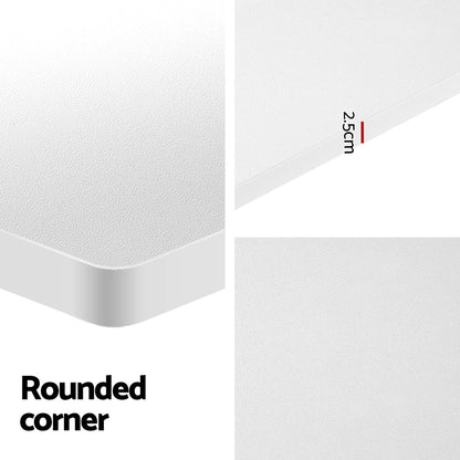 120CM Electric Standing Desk with Drawer Shelf | Height Adjustable Sit-Stand Office Table – White