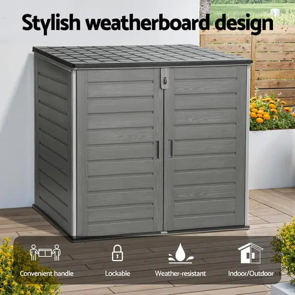 Reinforced PP construction on Gardeon outdoor storage cabinet