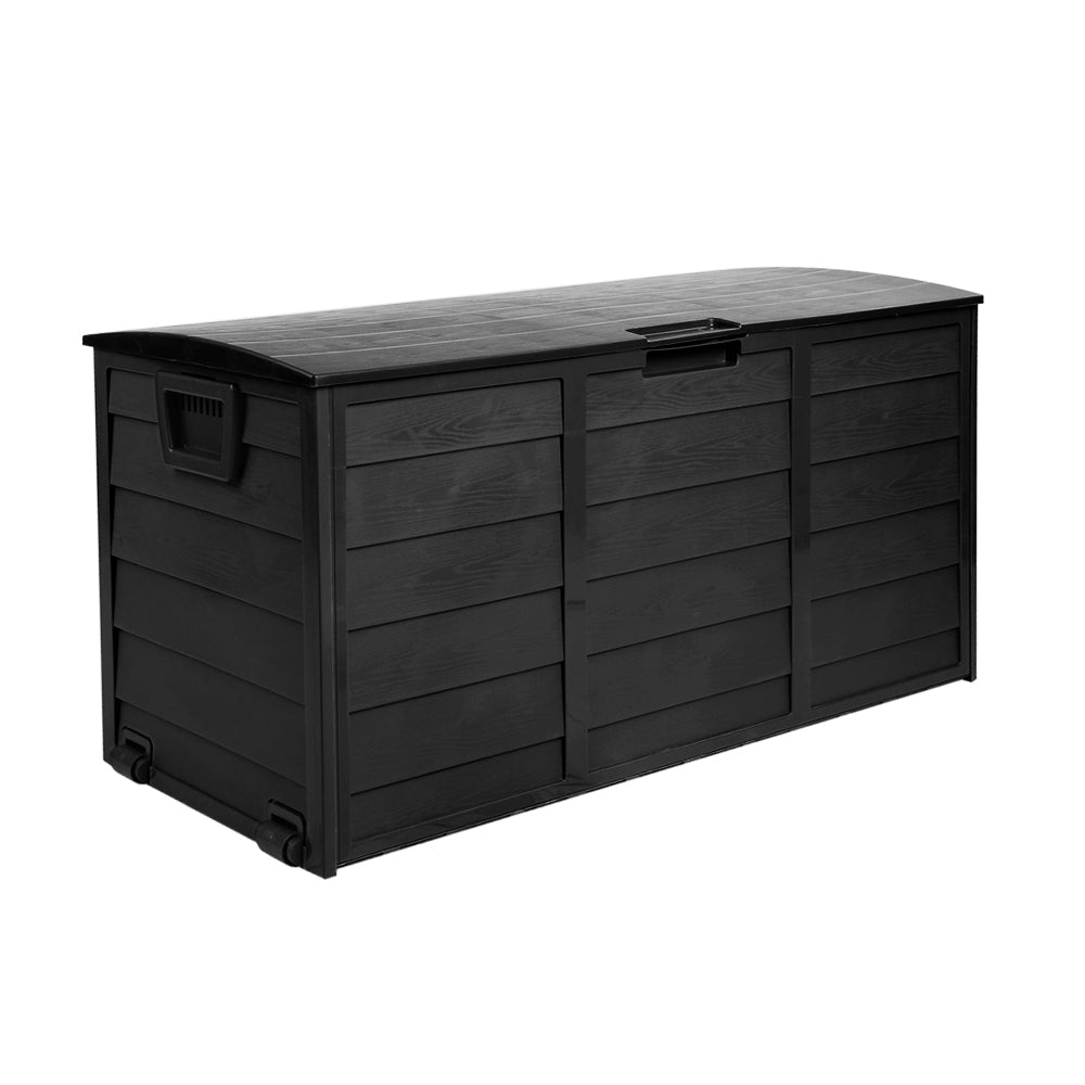 🔒 290L Outdoor Storage Box Australia | Lockable Weatherproof Garden Container - Black