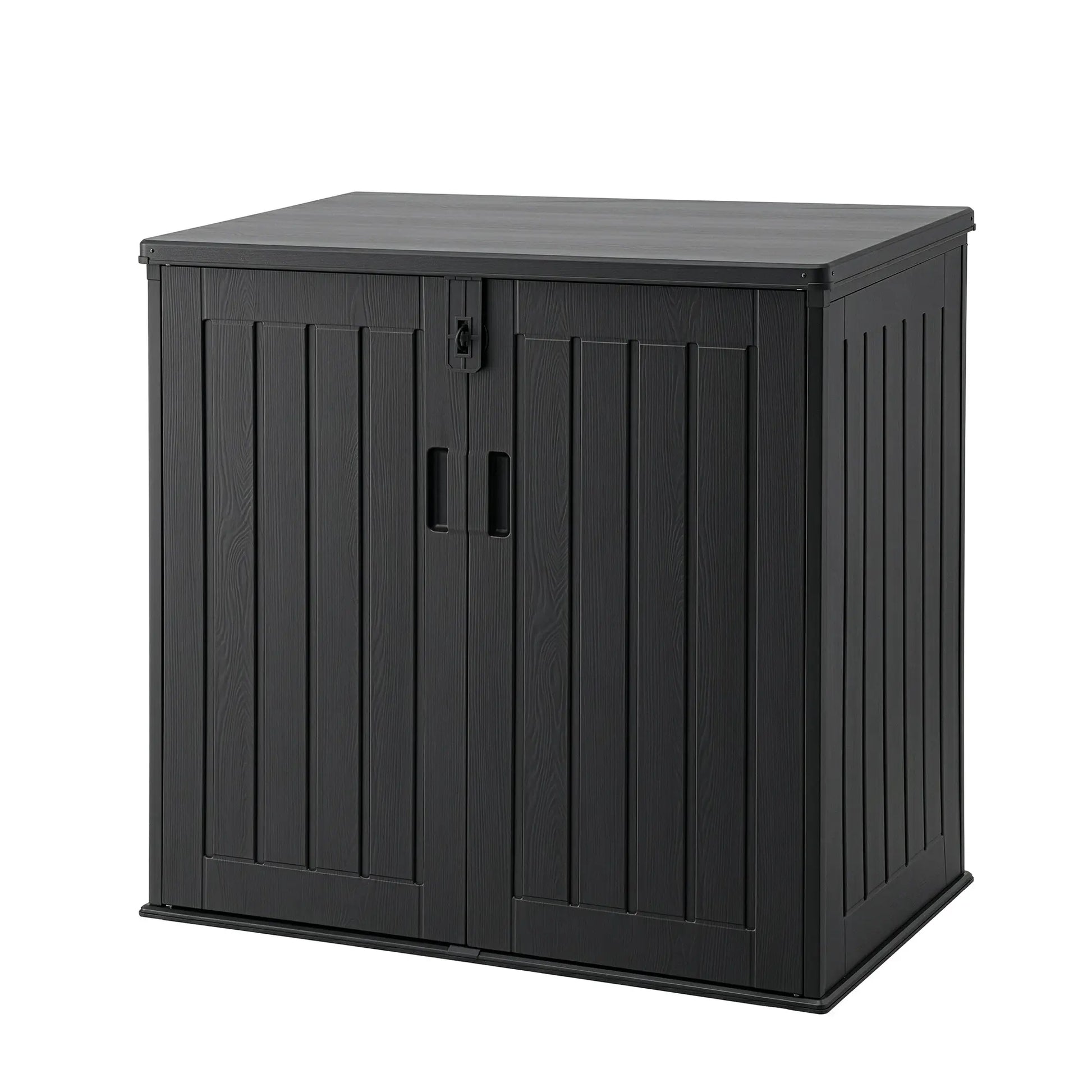 Gardeon 775L large outdoor storage box black lockable weatherproof garden shed organizer
