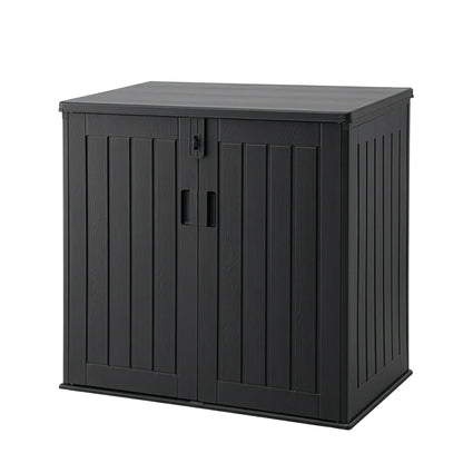 Gardeon 775L large outdoor storage box black lockable weatherproof garden shed organizer