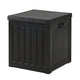 Compact 80L Outdoor Storage Box | Lockable Garden Bench Seat | Rattan Style