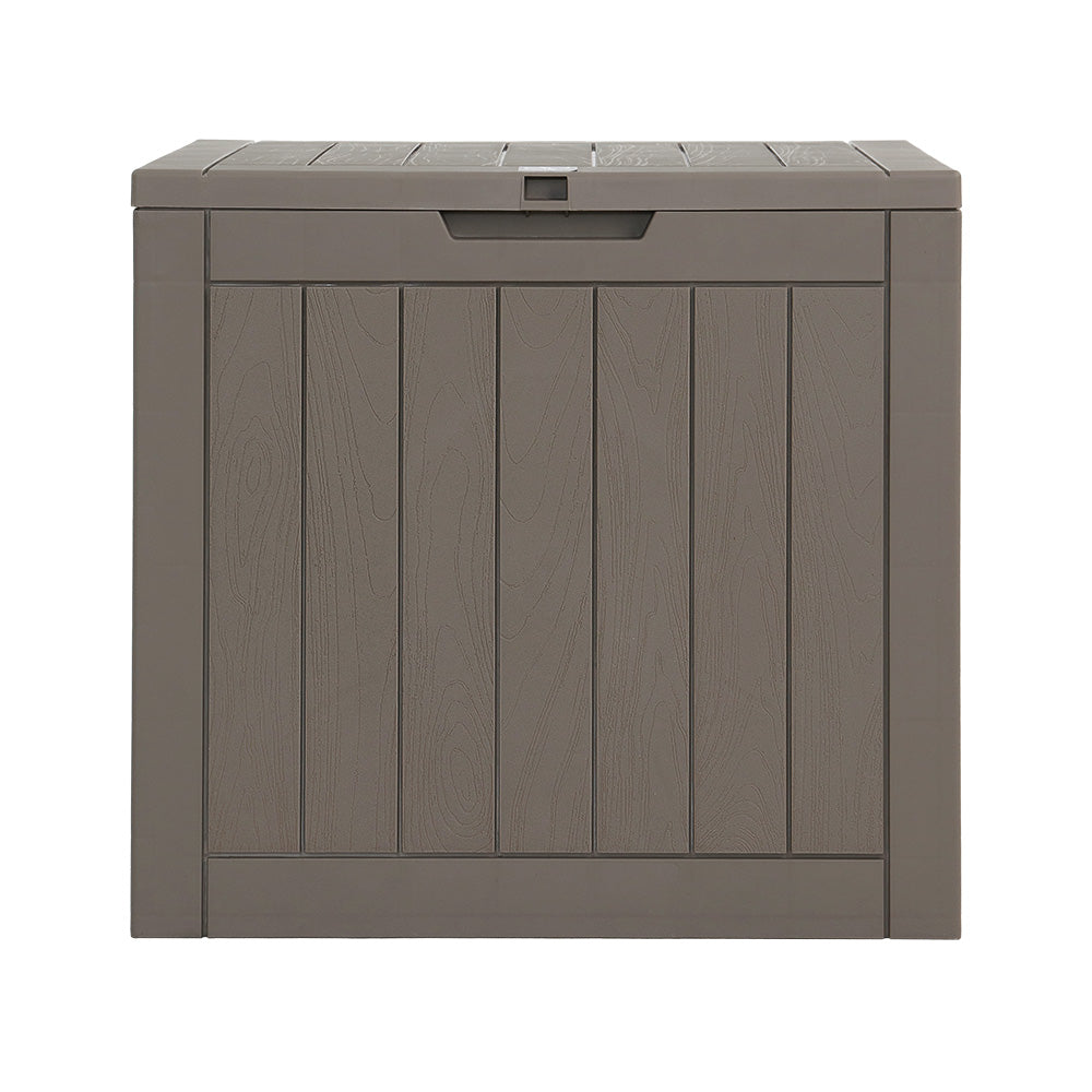118L Outdoor Storage Box – Lockable Weatherproof Garden Container & Bench Seat (Grey)