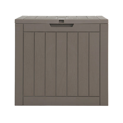 118L Outdoor Storage Box – Lockable Weatherproof Garden Container & Bench Seat (Grey)