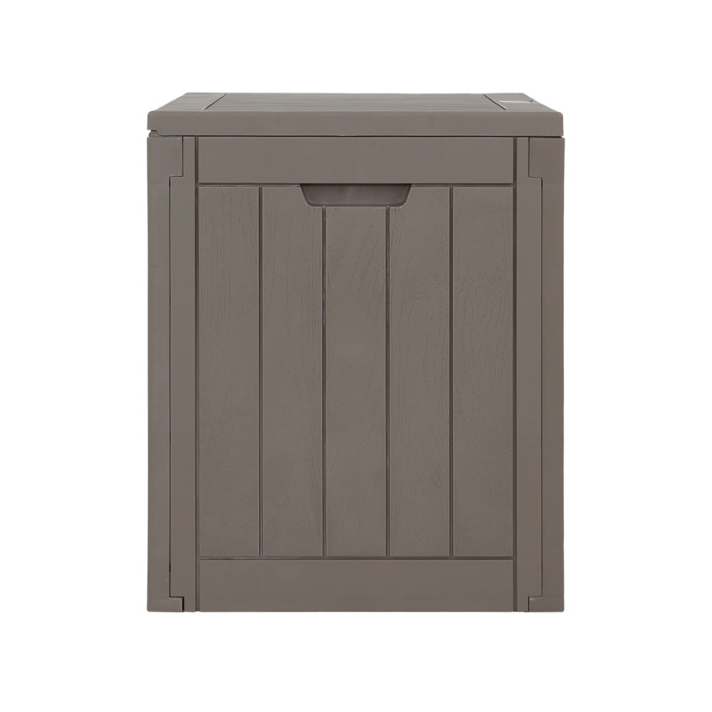 118L Outdoor Storage Box – Lockable Weatherproof Garden Container & Bench Seat (Grey)