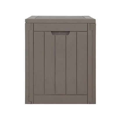 118L Outdoor Storage Box – Lockable Weatherproof Garden Container & Bench Seat (Grey)