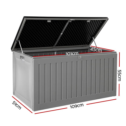 270L Outdoor Storage Box | Lockable Garden Bench Seat | Weatherproof Tool Shed Australia