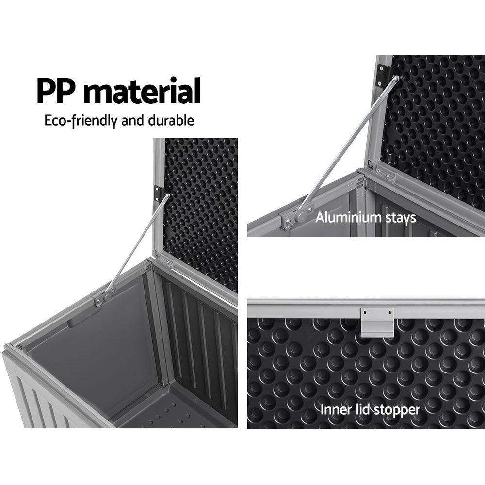 270L Outdoor Storage Box | Lockable Garden Bench Seat | Weatherproof Tool Shed Australia