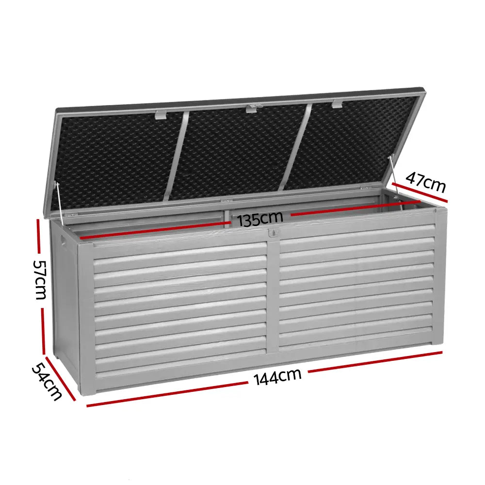 390L Outdoor Storage Box Bench Seat | Lockable Weatherproof Garden Storage Australia