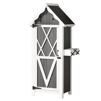 Premium weatherproof outdoor storage cabinet with 3-tier shelving and magnetic latch door for Australian gardens