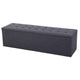 Artiss 140cm Storage Ottoman Bench – Dark Grey Faux Linen Blanket Box with Lift-Up Lid
