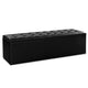 Artiss 140cm Black Storage Ottoman – Extra-Long PU Leather Blanket Box & Bench Seat