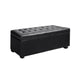 Artiss 97cm Black Storage Ottoman – PU Leather Blanket Box & Bench Seat with Hidden Storage