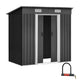 1.94 x 1.21m Grey Metal Garden Shed – Compact Outdoor Storage for Tools & Gear