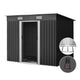 2.38m x 1.31m Steel Garden Shed with Base Frame | Weatherproof Storage