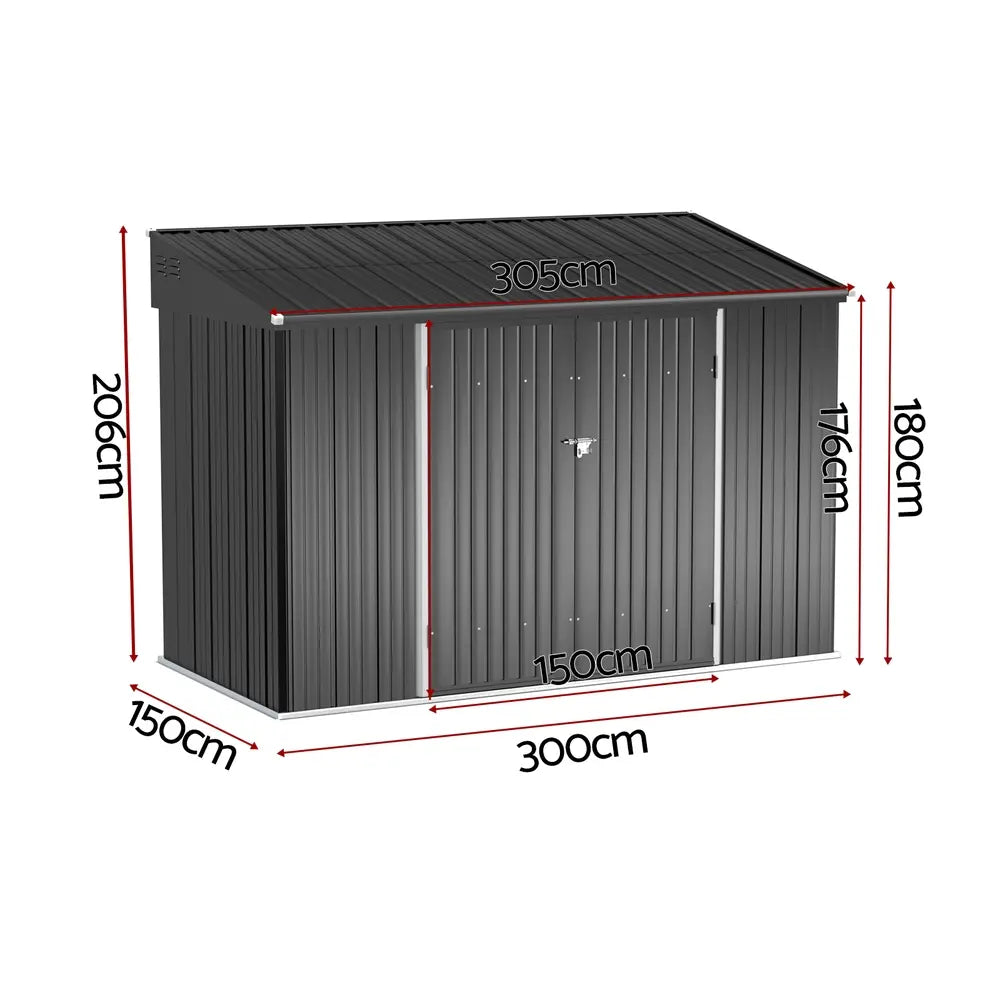 Compact 3.05m garden shed footprint perfect for suburban Australian yards