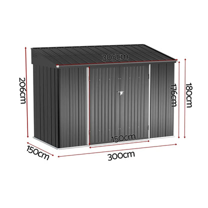 Compact 3.05m garden shed footprint perfect for suburban Australian yards