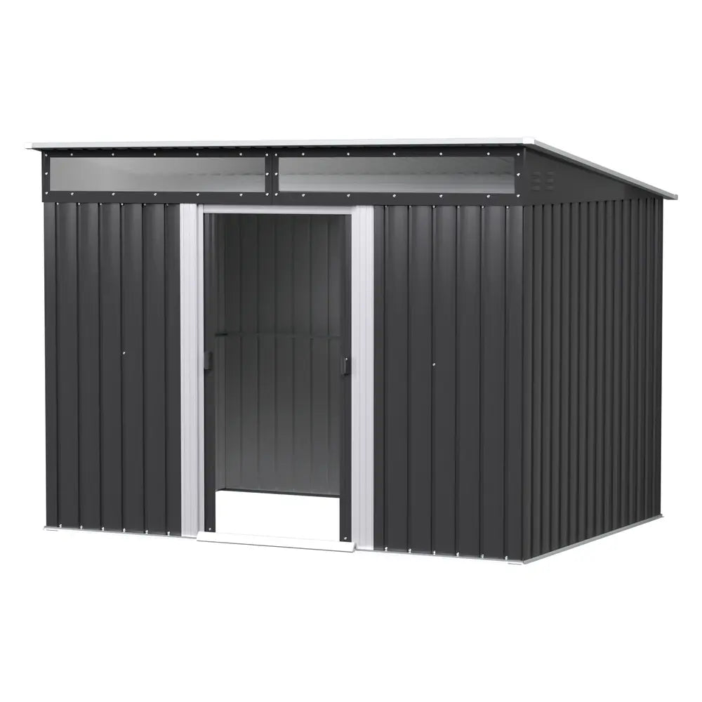 Giantz 2.6x1.95m compact grey garden shed with sliding doors | Australian made for Australian conditions