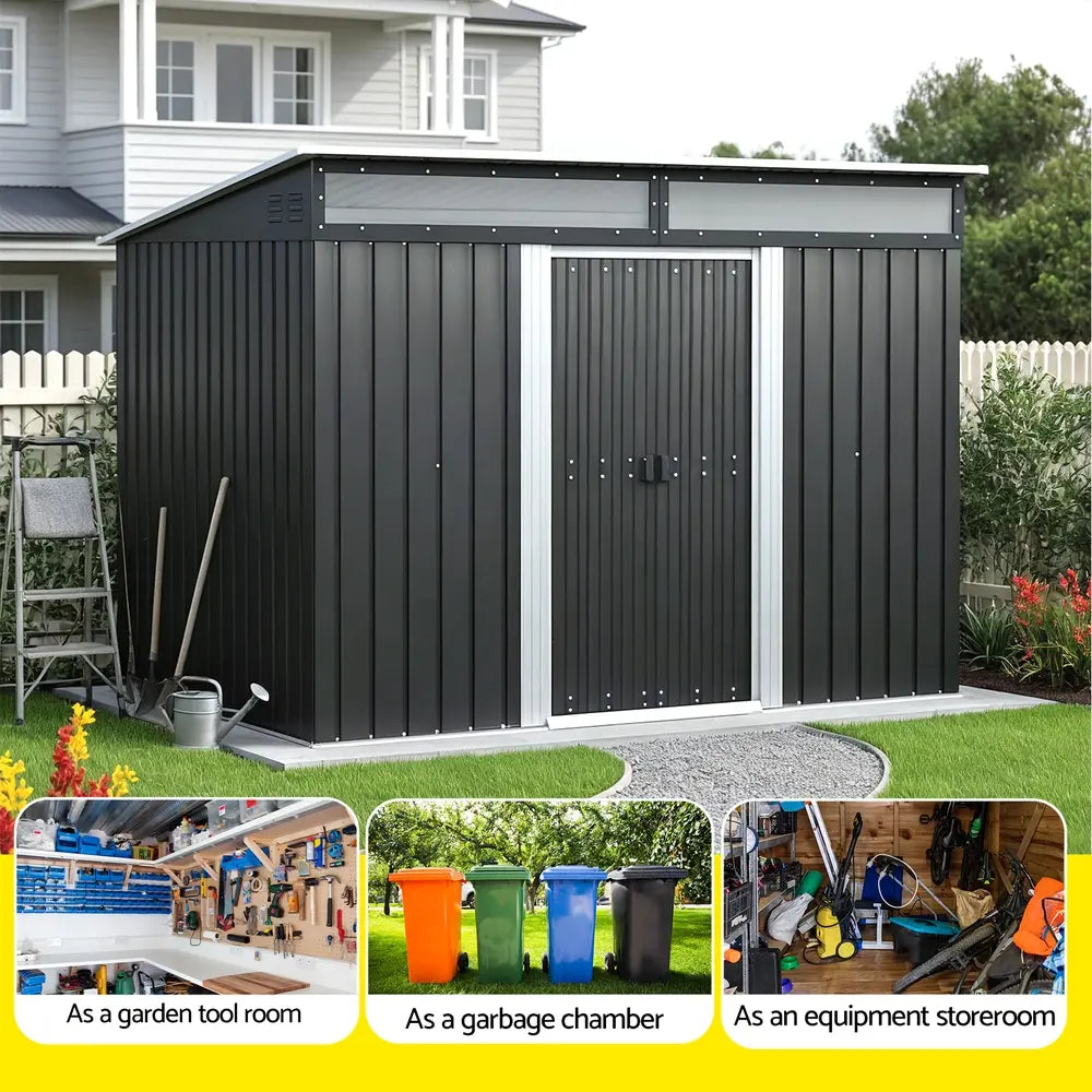 2.6x1.95M Garden Shed - Compact Steel Storage with UV Protection