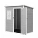 Giantz Resin Garden Shed 1.87 x 1.28m - Rust-Free Lockable Outdoor Storage Box, Grey