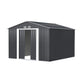 3×3m Steel Garden Shed with Double Sliding Doors - Gable Roof, Lockable, 9m² Storage for Australian Backyards